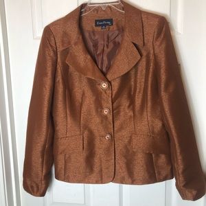 Evan-Picone Copper Color Blazer  Size 10